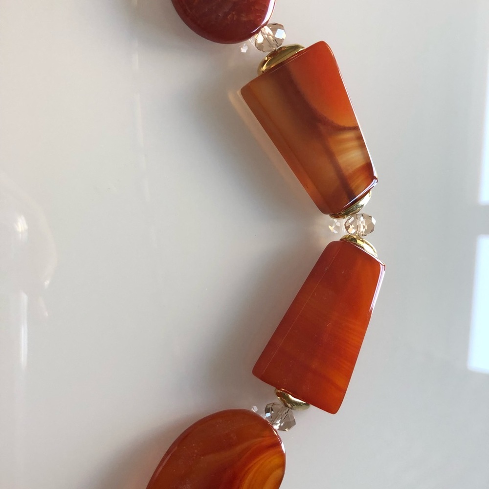 Gorgeous Amber Beaded Necklace 18” - Picture 3 of 4